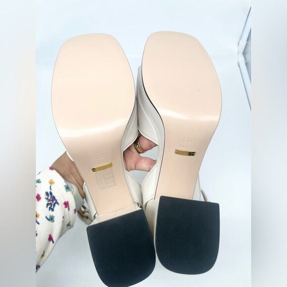 Gucci Mystic White Quentin Lady horsebit open toe platform sandals EU 39.5 - Picture 5 of 11